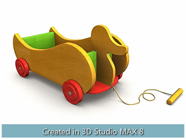 wooden toys cradle house 3d max - Wooden Toys... by I_Megaman_I